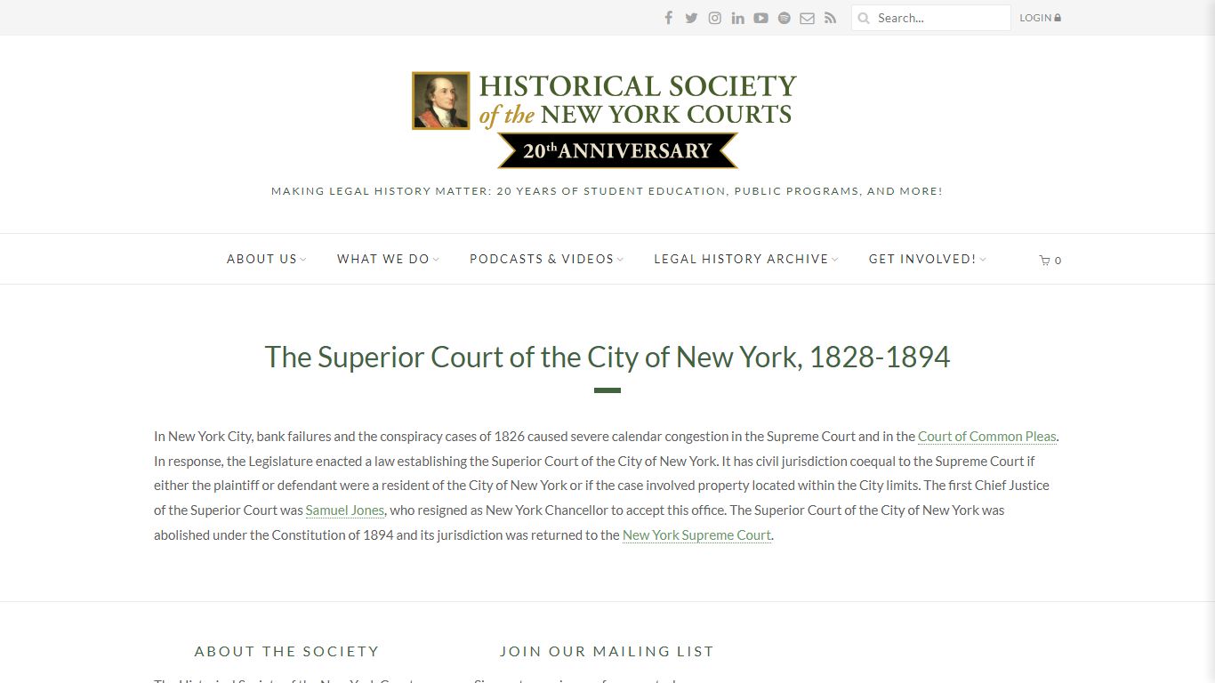 The Superior Court of the City of New York, 1828-1894